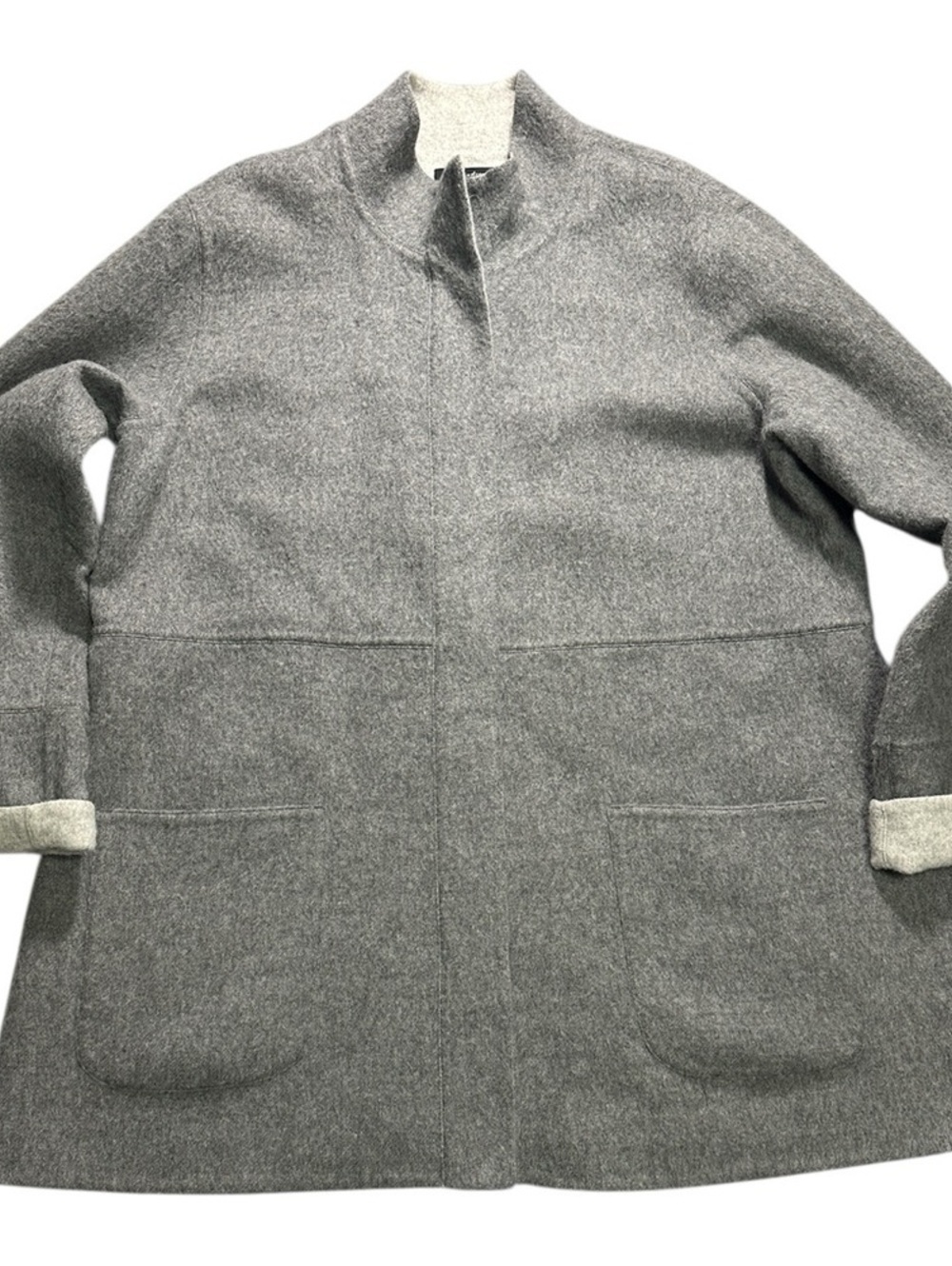 Peruvian Connection Charcoal Pea Coat